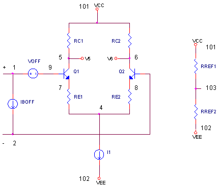 op amp offset voltage spice model